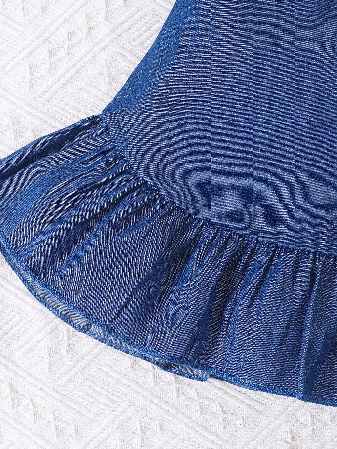 Girl's Casual Dress, Street Fashion, Sleeveless Dress With Ruffle Hem And Buckle Belt