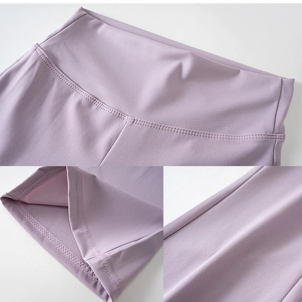 Girls Flared Pants High Waist 2024 Yoga Leggings Teenagers Stretch Elastic Waistband Kids Sportswear Trousers Autumn Spring