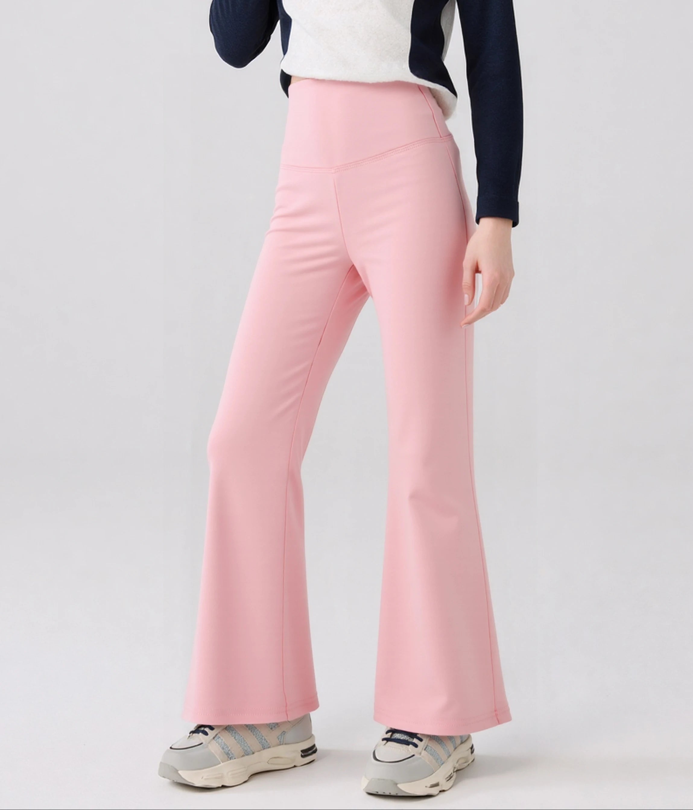 Girls Flared Pants High Waist 2024 Yoga Leggings Teenagers Stretch Elastic Waistband Kids Sportswear Trousers Autumn Spring