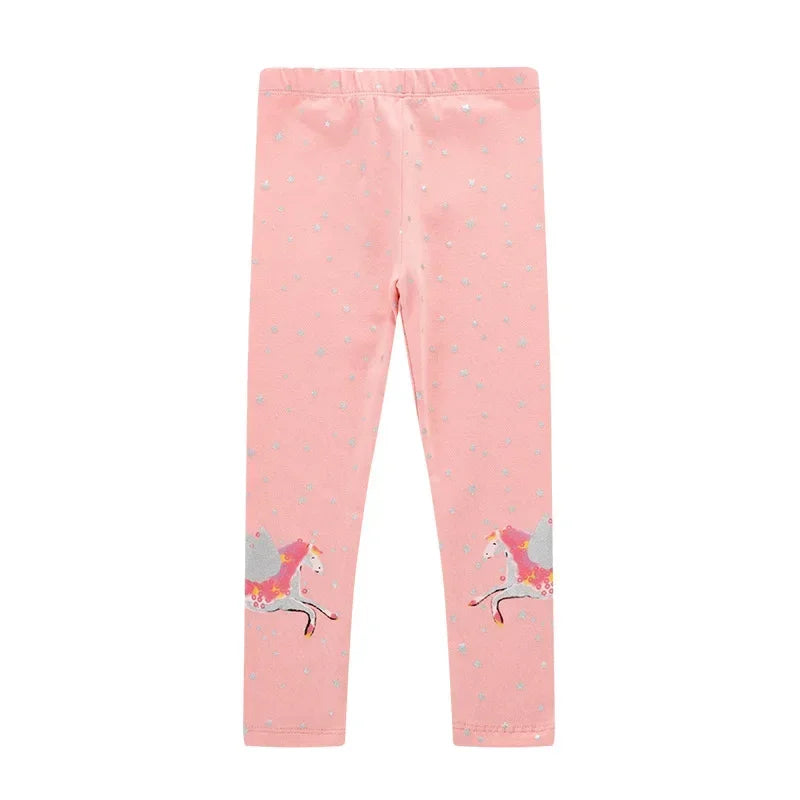 Baby Girls Leggings 100% Cotton Girl's Trousers Little Girls Pants Skinny Cartoon Kids Children Leggings Trousers