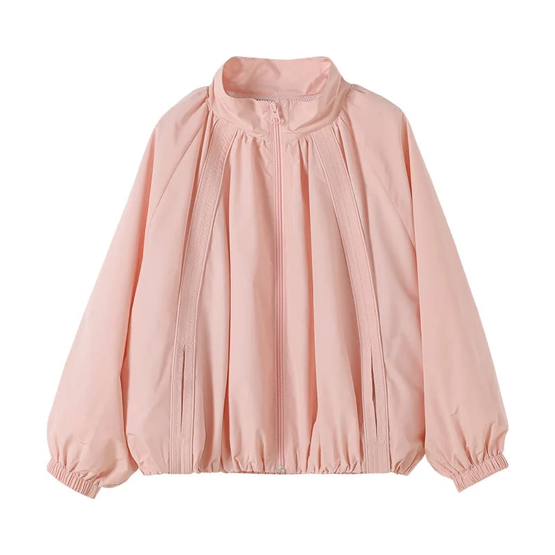 Girls Jacket 2025 Autumn Casual Sports Teen Kids Outerwear Outdoor Hiking Windproof Waterproof Lightweight Tops Children Clothes