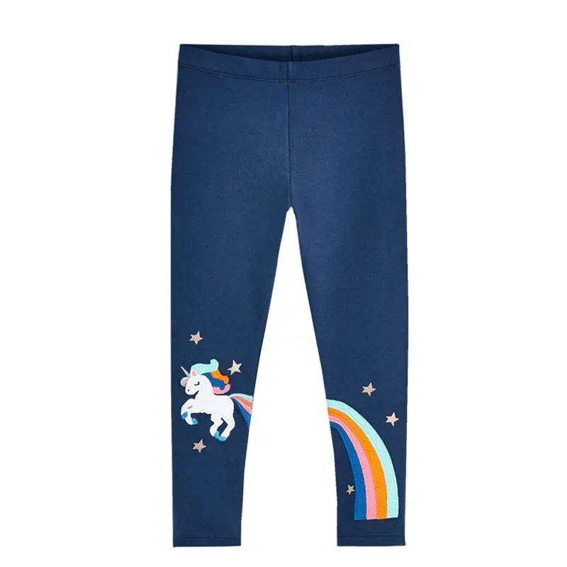 Baby Girls Leggings 100% Cotton Girl's Trousers Little Girls Pants Skinny Cartoon Kids Children Leggings Trousers