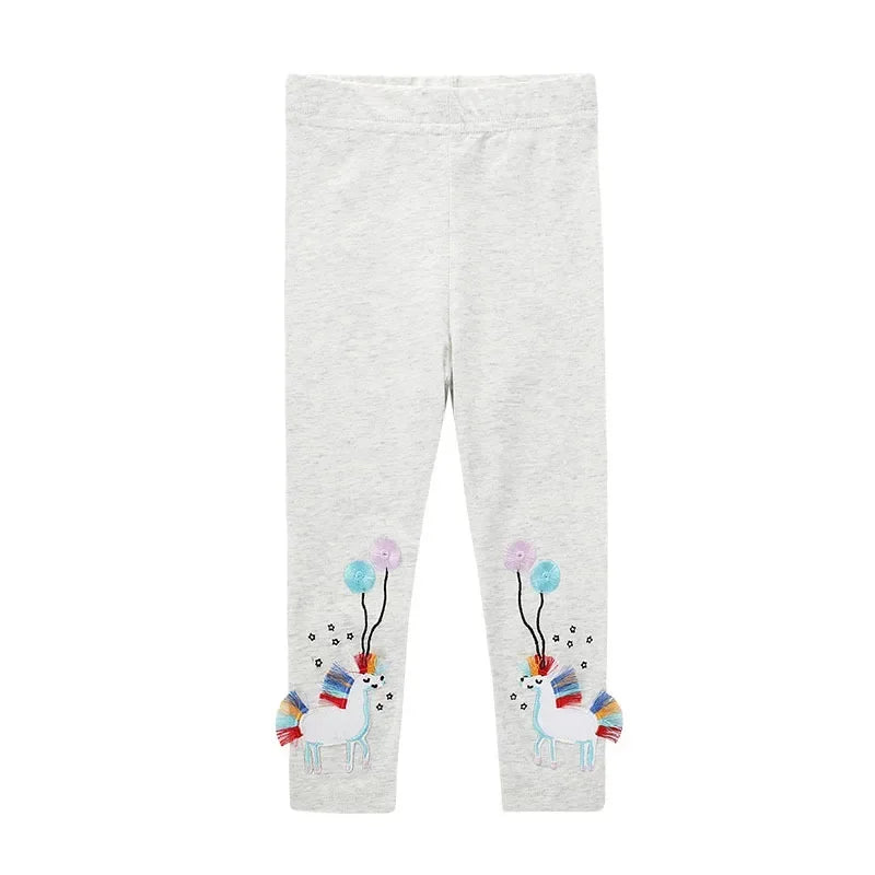 Baby Girls Leggings 100% Cotton Girl's Trousers Little Girls Pants Skinny Cartoon Kids Children Leggings Trousers