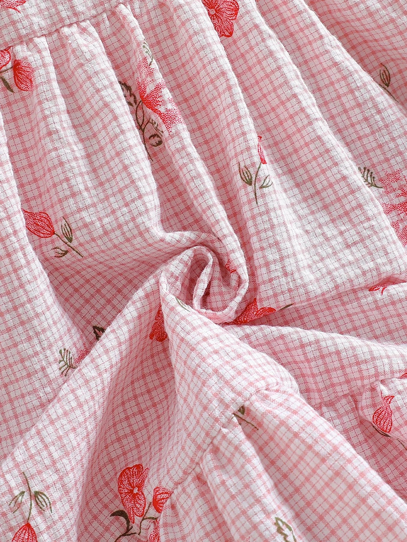 Dresses For Girl Summer Sleeveess Square Collar Print Floral children's Dress Fashion Streetwear Costume