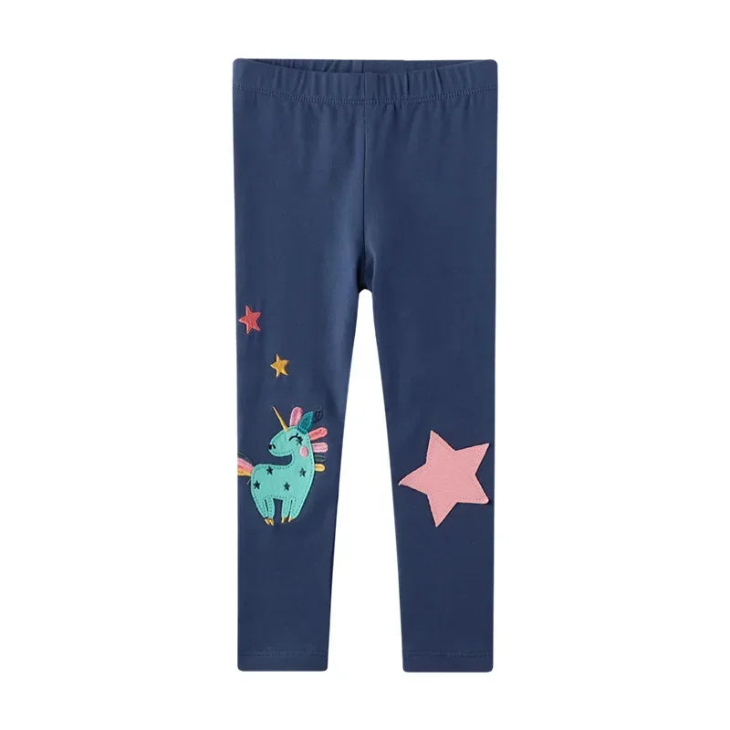 Baby Girls Leggings 100% Cotton Girl's Trousers Little Girls Pants Skinny Cartoon Kids Children Leggings Trousers